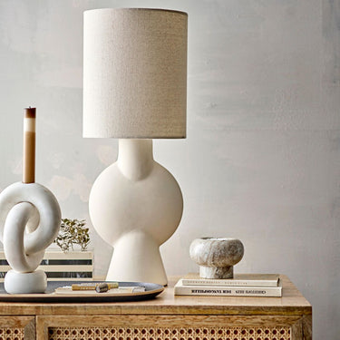 TABLE LAMP IN NATURAL STONEWARE