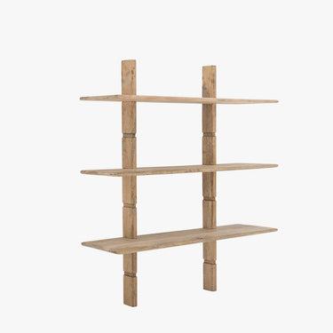 SHELF UNIT IN NATURAL MANGO WOOD