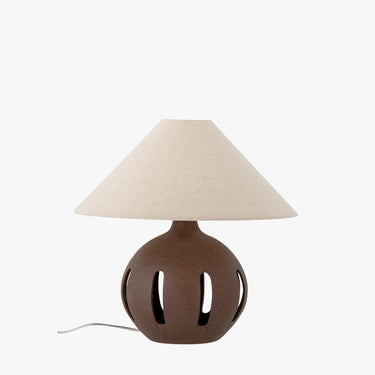 Table Lamp in brown stoneware